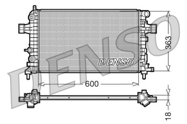 DENSO radiatorius, variklio aušinimas DRM20101