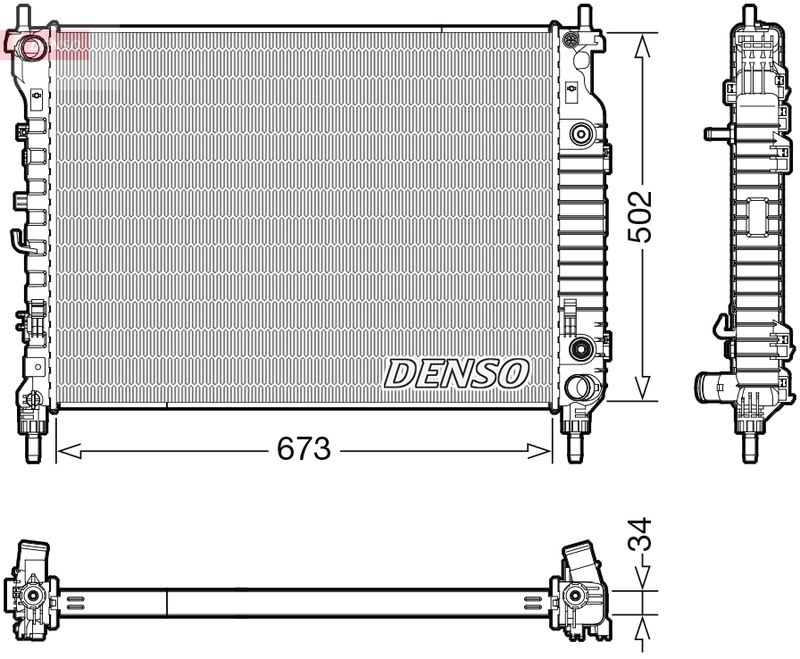 DENSO Радиатор, охлаждение двигателя DRM20124