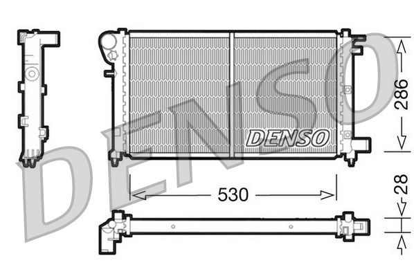 DENSO radiatorius, variklio aušinimas DRM21002