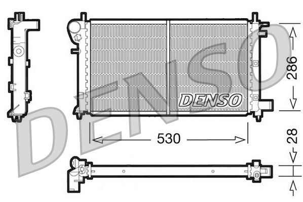 DENSO radiatorius, variklio aušinimas DRM21003