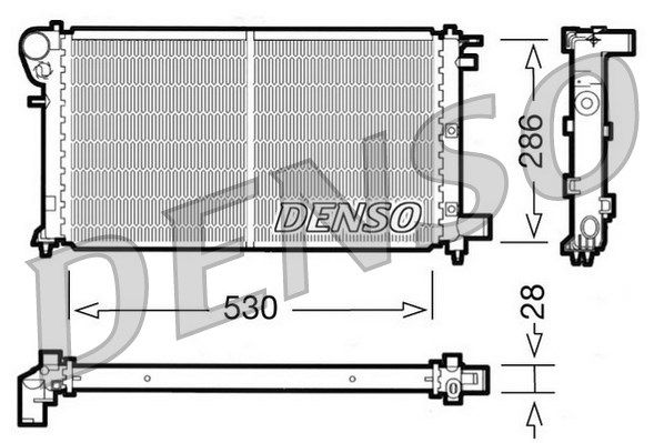 DENSO radiatorius, variklio aušinimas DRM21004