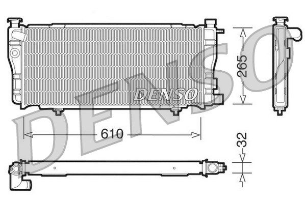 DENSO radiatorius, variklio aušinimas DRM21012