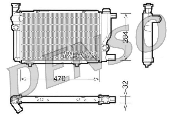 DENSO radiatorius, variklio aušinimas DRM21013