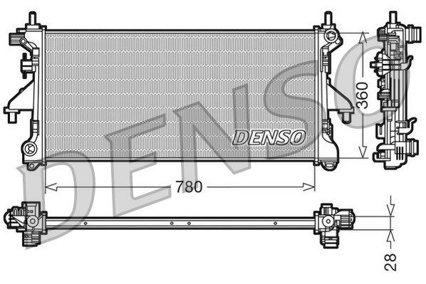 DENSO Радиатор, охлаждение двигателя DRM21101