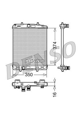 DENSO radiatorius, variklio aušinimas DRM21603