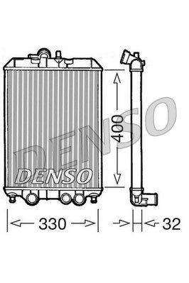 DENSO radiatorius, variklio aušinimas DRM22001