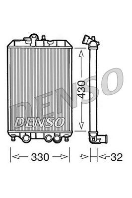 DENSO radiatorius, variklio aušinimas DRM22002