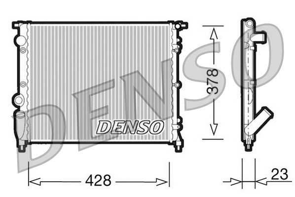 DENSO radiatorius, variklio aušinimas DRM23001