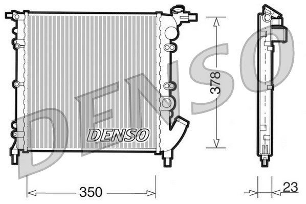 DENSO Радиатор, охлаждение двигателя DRM23003