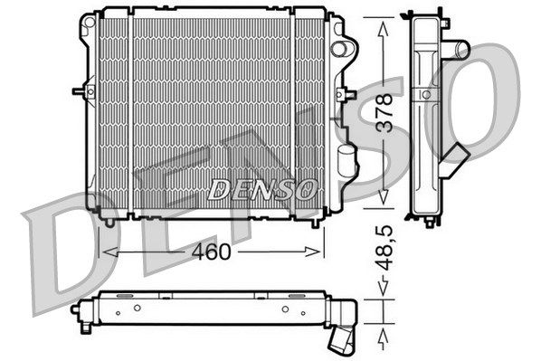 DENSO radiatorius, variklio aušinimas DRM23007