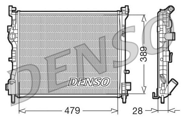 DENSO radiatorius, variklio aušinimas DRM23016