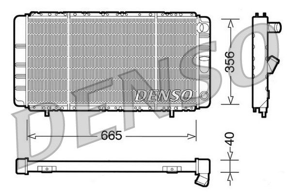 DENSO radiatorius, variklio aušinimas DRM23021