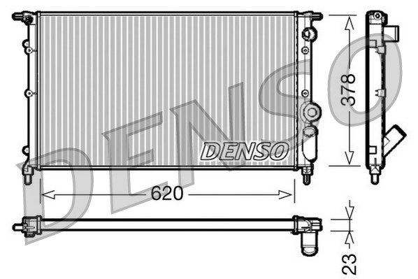 DENSO radiatorius, variklio aušinimas DRM23022