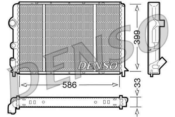 DENSO radiatorius, variklio aušinimas DRM23050