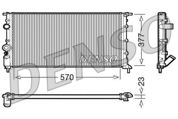 DENSO radiatorius, variklio aušinimas DRM23054