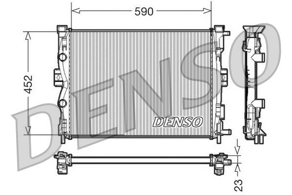 DENSO radiatorius, variklio aušinimas DRM23055