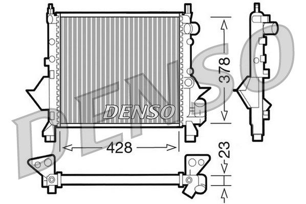 DENSO Радиатор, охлаждение двигателя DRM23080