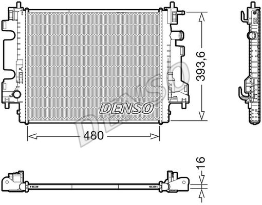 DENSO radiatorius, variklio aušinimas DRM23113