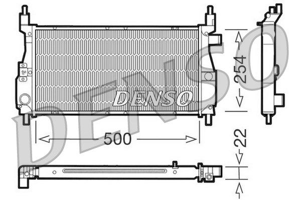 DENSO radiatorius, variklio aušinimas DRM24003