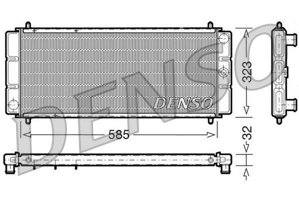 DENSO radiatorius, variklio aušinimas DRM24011