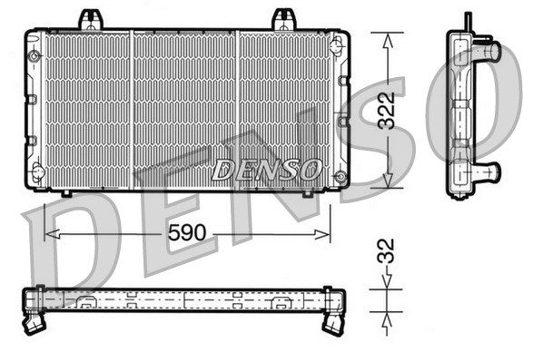 DENSO radiatorius, variklio aušinimas DRM25002