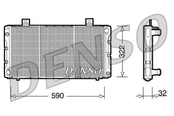 DENSO radiatorius, variklio aušinimas DRM25003