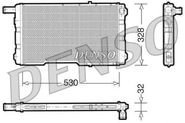 DENSO radiatorius, variklio aušinimas DRM25009