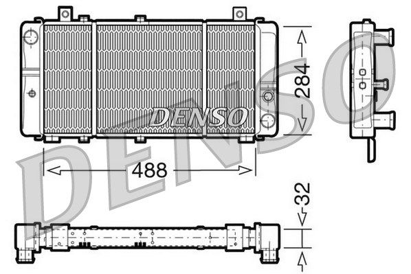 DENSO radiatorius, variklio aušinimas DRM27001