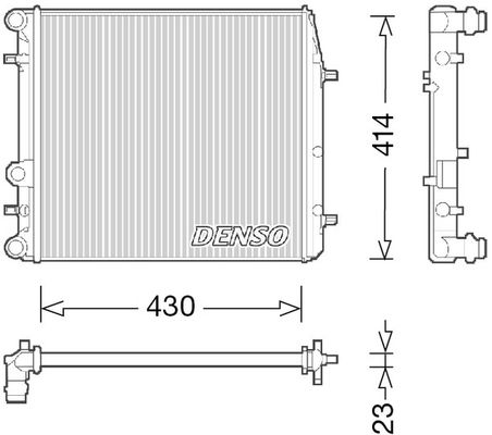 DENSO Радиатор, охлаждение двигателя DRM27006