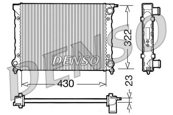 DENSO radiatorius, variklio aušinimas DRM32004