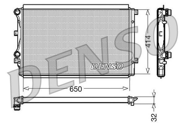 DENSO radiatorius, variklio aušinimas DRM32015