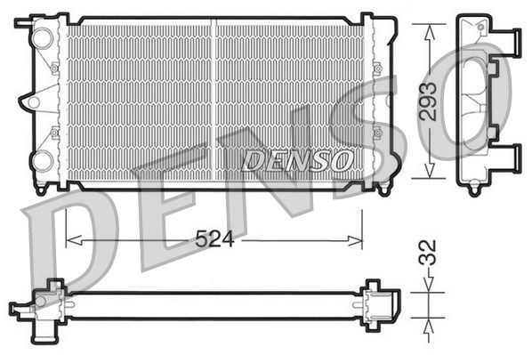 DENSO radiatorius, variklio aušinimas DRM32020