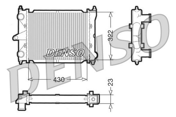 DENSO radiatorius, variklio aušinimas DRM32033