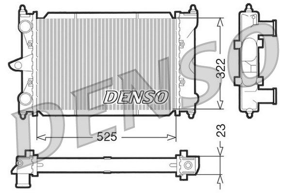 DENSO radiatorius, variklio aušinimas DRM32034