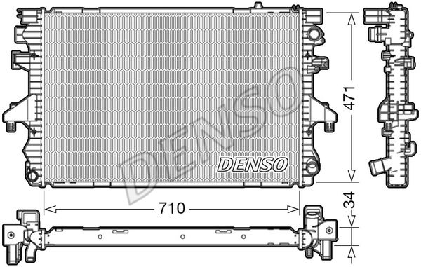 DENSO radiatorius, variklio aušinimas DRM32040