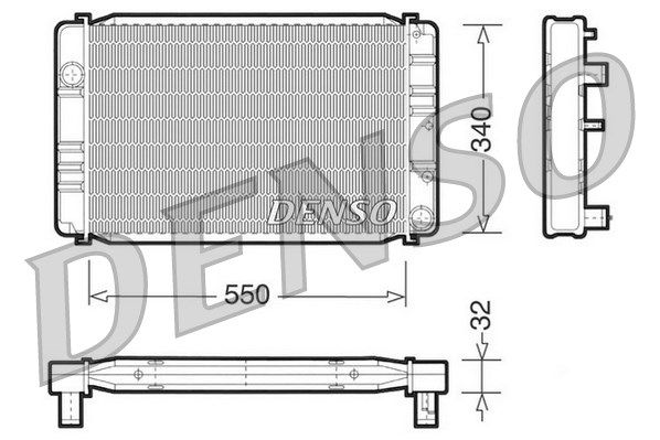 DENSO Радиатор, охлаждение двигателя DRM33010