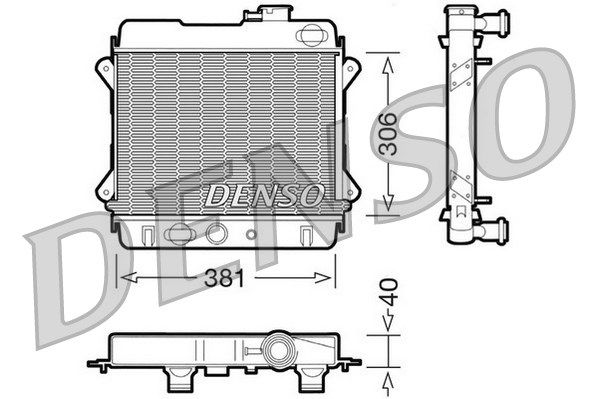 DENSO radiatorius, variklio aušinimas DRM34001