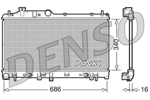 DENSO Радиатор, охлаждение двигателя DRM36009