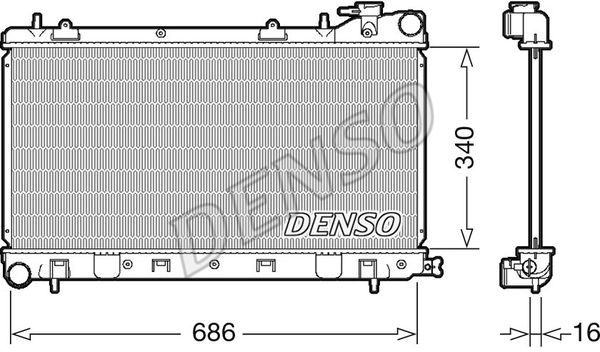 DENSO radiatorius, variklio aušinimas DRM36017