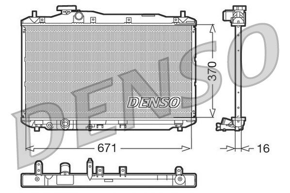 DENSO radiatorius, variklio aušinimas DRM40005