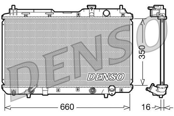DENSO Радиатор, охлаждение двигателя DRM40010