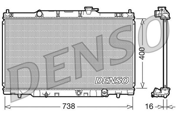 DENSO radiatorius, variklio aušinimas DRM40011