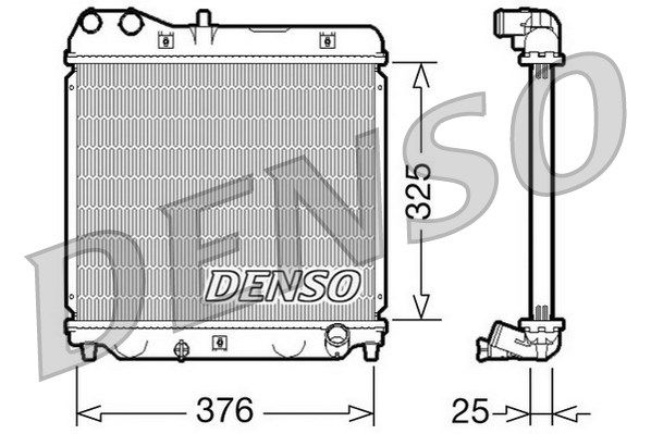 DENSO radiatorius, variklio aušinimas DRM40015