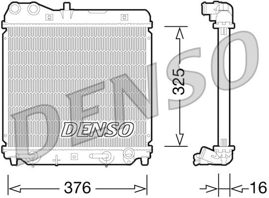 DENSO radiatorius, variklio aušinimas DRM40026