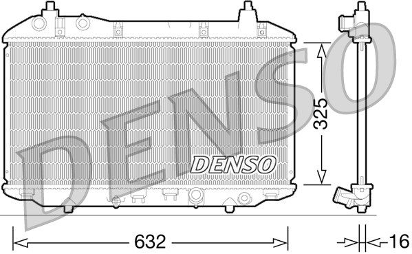 DENSO radiatorius, variklio aušinimas DRM40031