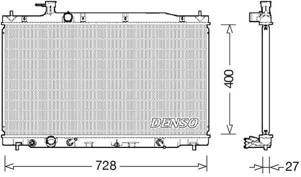 DENSO radiatorius, variklio aušinimas DRM40033