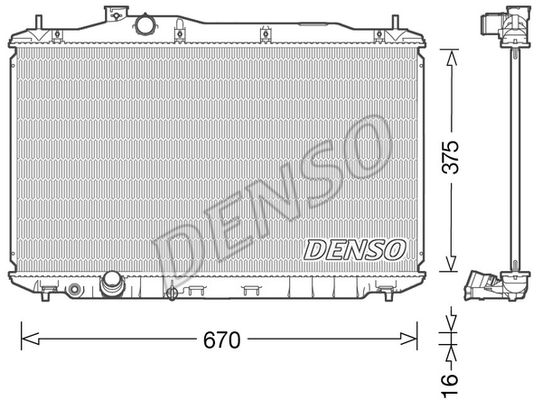 DENSO radiatorius, variklio aušinimas DRM40040