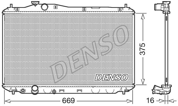 DENSO Радиатор, охлаждение двигателя DRM40042