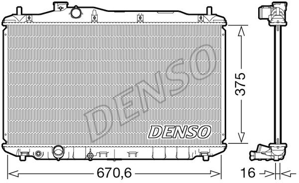 DENSO radiatorius, variklio aušinimas DRM40105