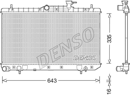 DENSO radiatorius, variklio aušinimas DRM41014